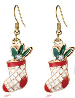 Wholesale Christmas Santa Claus Snowflake Christmas Tree Elk Earrings